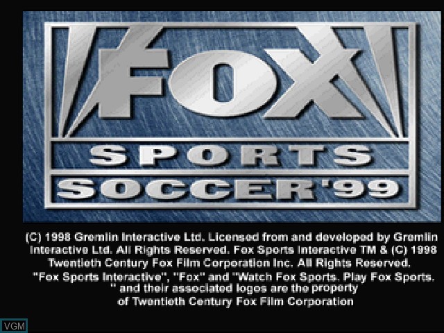Image de l'ecran titre du jeu Fox Sports Soccer '99 sur Sony Playstation