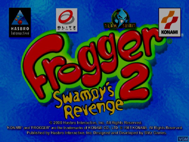 Image de l'ecran titre du jeu Frogger 2 - Swampy's Revenge sur Sony Playstation