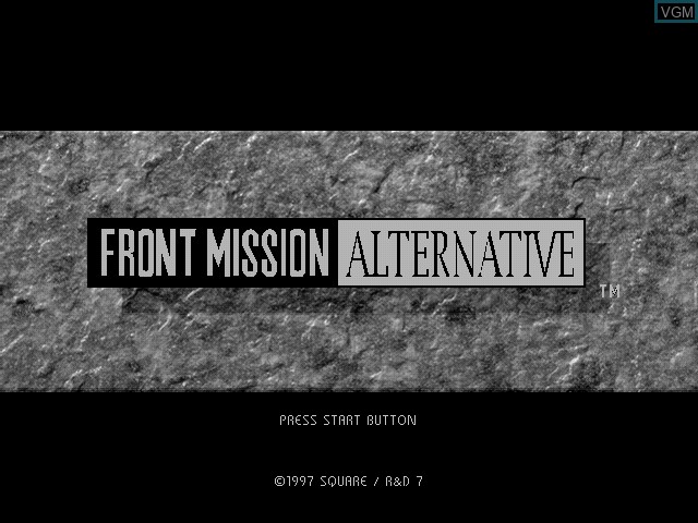Image de l'ecran titre du jeu Front Mission Alternative sur Sony Playstation