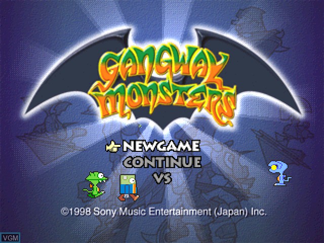 Image de l'ecran titre du jeu Gangway Monsters sur Sony Playstation