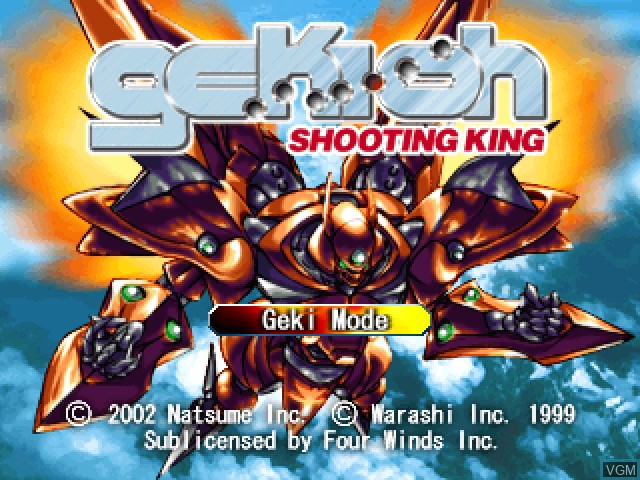 Image de l'ecran titre du jeu Gekioh - Shooting King sur Sony Playstation