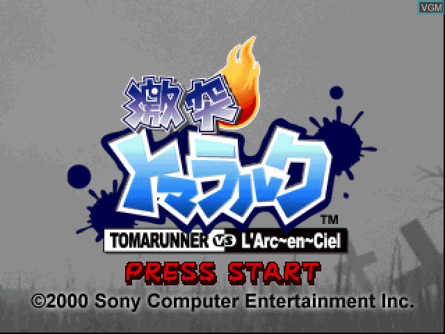 Image de l'ecran titre du jeu Gekitotsu Toma L'Arc - Tomarunner vs L'Arc-en-Ciel sur Sony Playstation