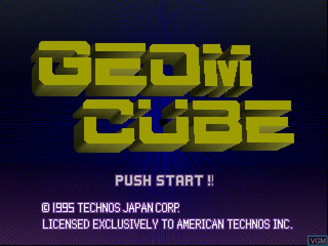 Image de l'ecran titre du jeu Geom Cube sur Sony Playstation