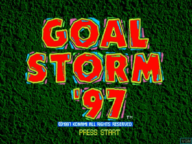 Image de l'ecran titre du jeu Goal Storm '97 sur Sony Playstation