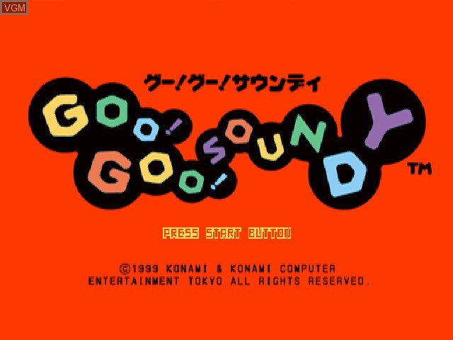 Image de l'ecran titre du jeu Goo! Goo! Soundy sur Sony Playstation