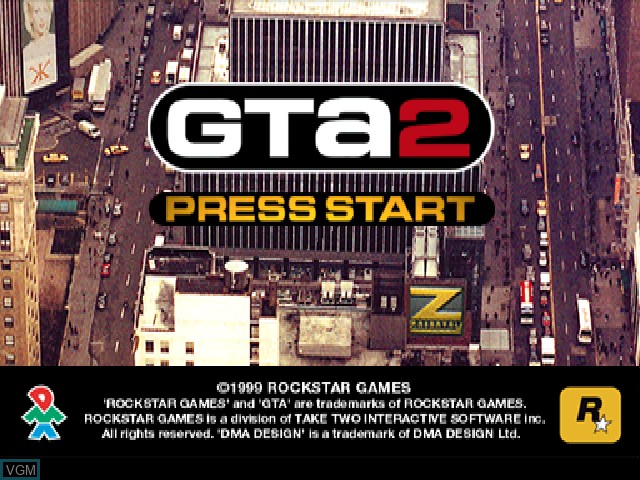 Image de l'ecran titre du jeu Grand Theft Auto 2 sur Sony Playstation