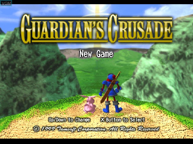 Image de l'ecran titre du jeu Guardian's Crusade sur Sony Playstation