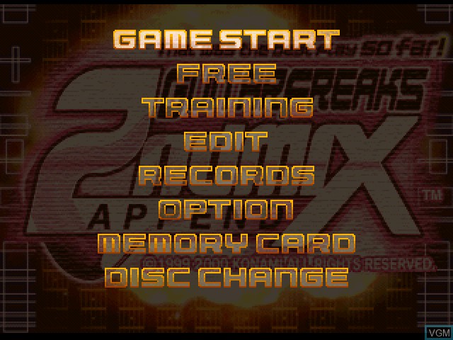 Image de l'ecran titre du jeu Guitar Freaks Append 2nd Mix sur Sony Playstation