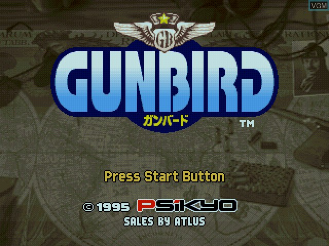 Image de l'ecran titre du jeu Gunbird sur Sony Playstation