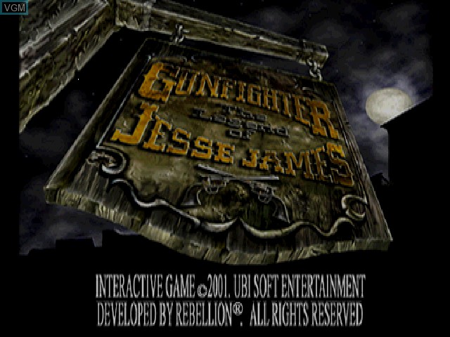 Image de l'ecran titre du jeu Gunfighter - The Legend Of Jesse James sur Sony Playstation