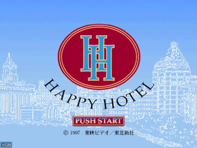 Image de l'ecran titre du jeu Happy Hotel sur Sony Playstation