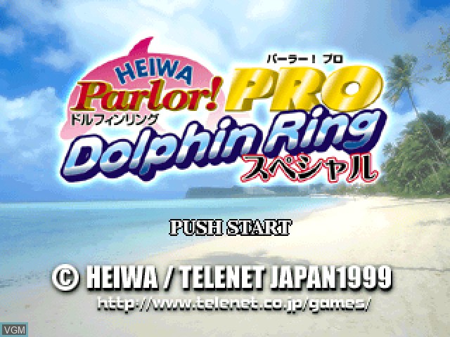 Image de l'ecran titre du jeu Heiwa Parlor! Pro - Dolphin Ring Special sur Sony Playstation