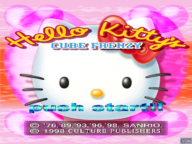 Image de l'ecran titre du jeu Hello Kitty's Cube Frenzy sur Sony Playstation