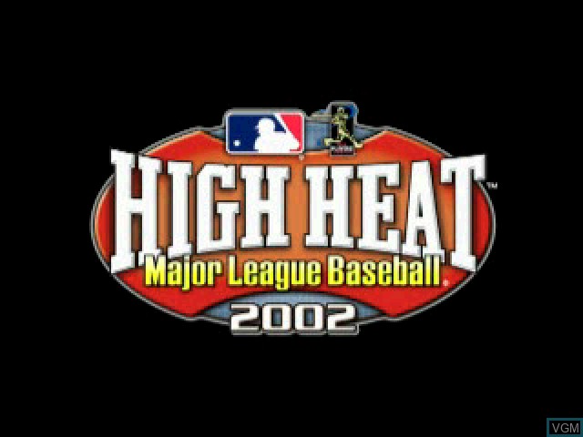 Image de l'ecran titre du jeu High Heat Major League Baseball 2002 sur Sony Playstation