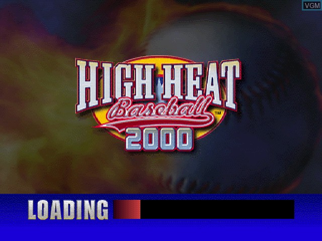 Image de l'ecran titre du jeu High Heat Baseball 2000 sur Sony Playstation