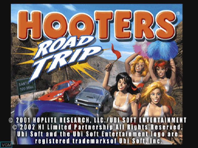 Image de l'ecran titre du jeu Hooters Road Trip sur Sony Playstation