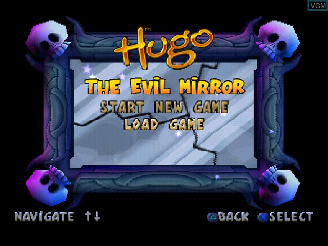 Image de l'ecran titre du jeu Hugo - The Evil Mirror sur Sony Playstation