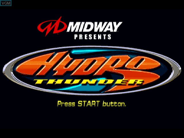 Image de l'ecran titre du jeu Hydro Thunder sur Sony Playstation