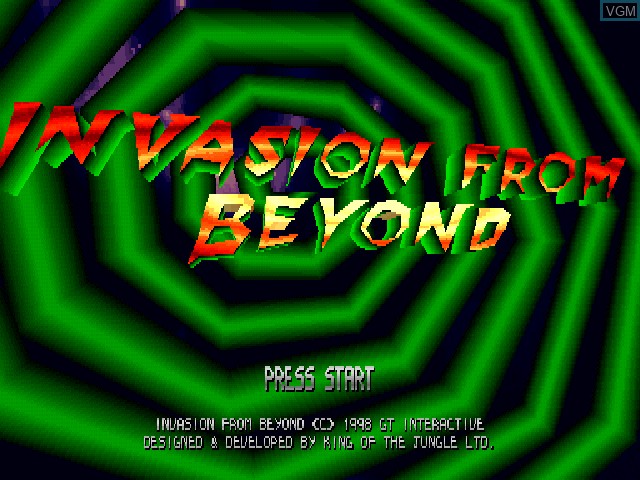 Image de l'ecran titre du jeu Invasion From Beyond sur Sony Playstation