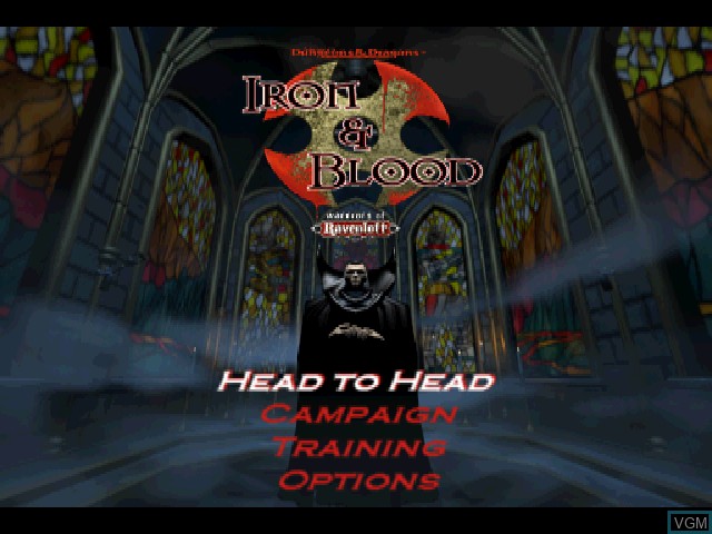 Image de l'ecran titre du jeu Advanced Dungeons & Dragons - Iron & Blood - Warriors of Ravenloft sur Sony Playstation