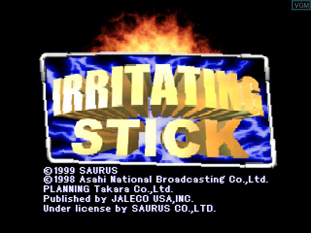 Image de l'ecran titre du jeu Irritating Stick sur Sony Playstation