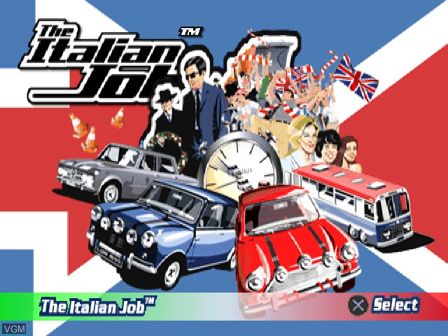 Image de l'ecran titre du jeu Italian Job, The sur Sony Playstation
