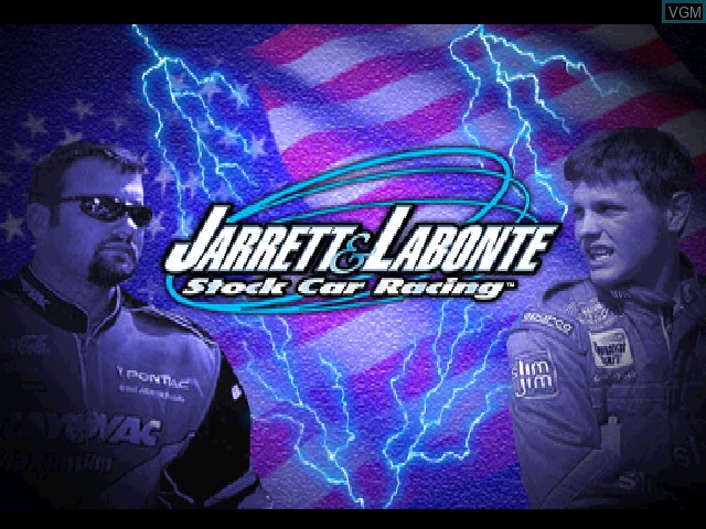 Image de l'ecran titre du jeu Jarrett & Labonte Stock Car Racing sur Sony Playstation