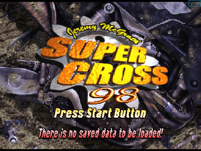 Image de l'ecran titre du jeu Jeremy McGrath Supercross 98 sur Sony Playstation