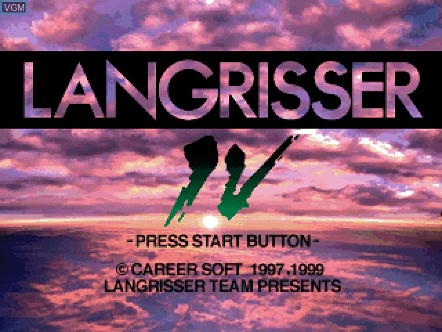 Image de l'ecran titre du jeu Langrisser IV & V Final Edition sur Sony Playstation