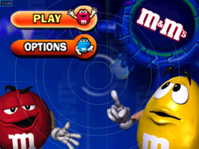 Image de l'ecran titre du jeu M&M's Shell Shocked sur Sony Playstation