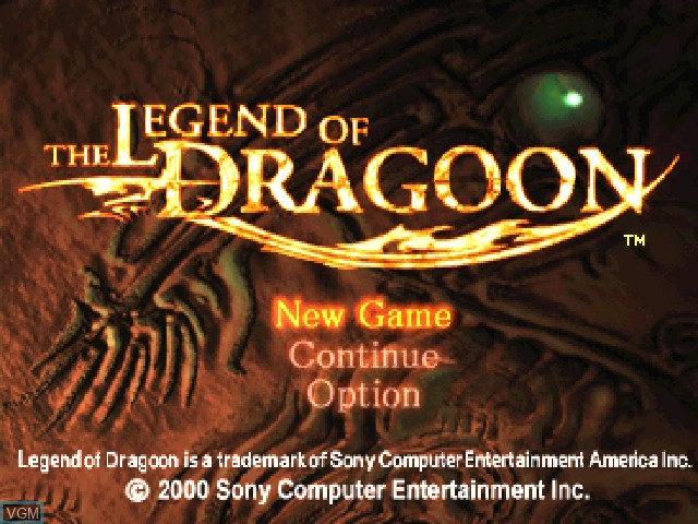 Image de l'ecran titre du jeu Legend of Dragoon, The sur Sony Playstation