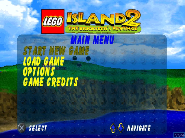 Image de l'ecran titre du jeu LEGO Island 2 - The Brickster's Revenge sur Sony Playstation