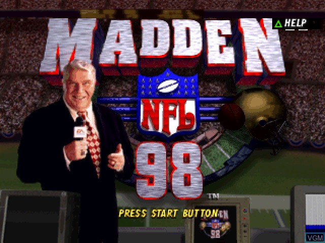 Image de l'ecran titre du jeu Madden NFL 98 sur Sony Playstation
