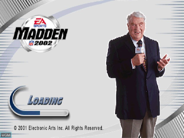 Image de l'ecran titre du jeu Madden NFL 2002 sur Sony Playstation