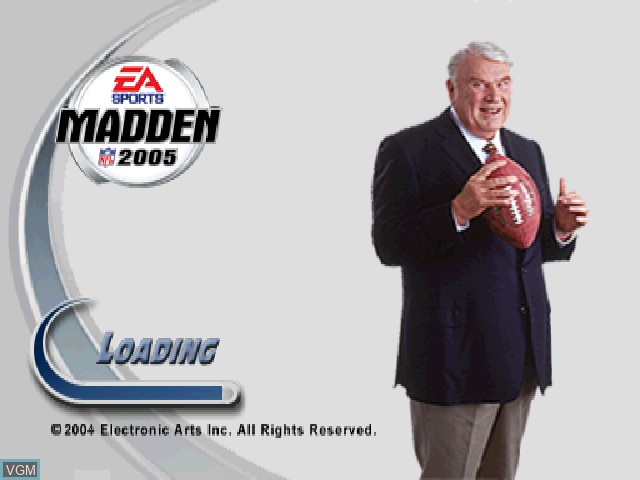 Image de l'ecran titre du jeu Madden NFL 2005 sur Sony Playstation
