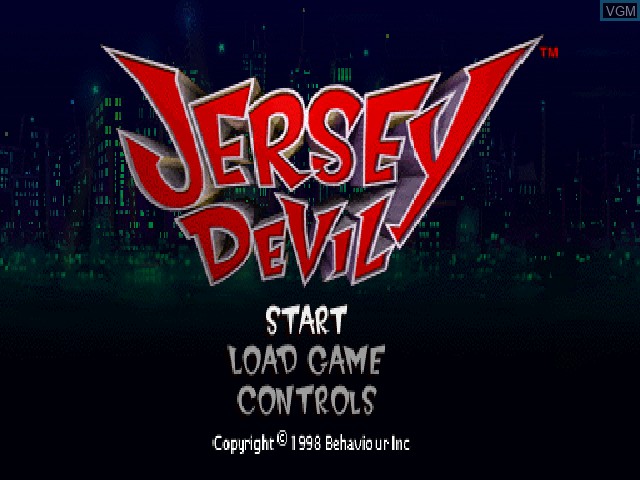 Image de l'ecran titre du jeu Jersey Devil sur Sony Playstation