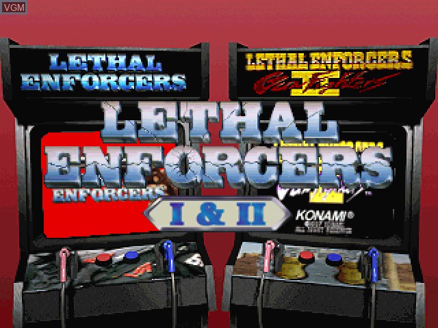 Image de l'ecran titre du jeu Lethal Enforcers I & II sur Sony Playstation