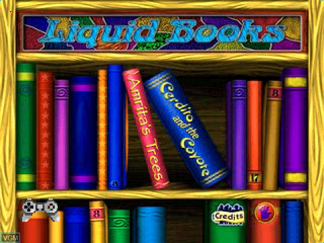 Image de l'ecran titre du jeu Liquid Books Adventure 2 - Amrita's Trees and Cerdito and the Coyote sur Sony Playstation