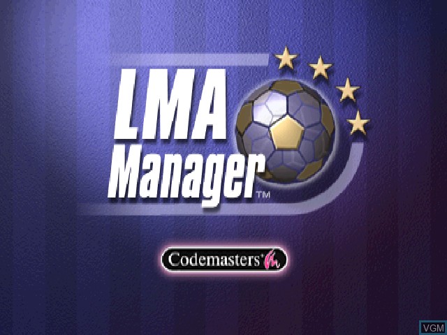 Image de l'ecran titre du jeu LMA Manager sur Sony Playstation