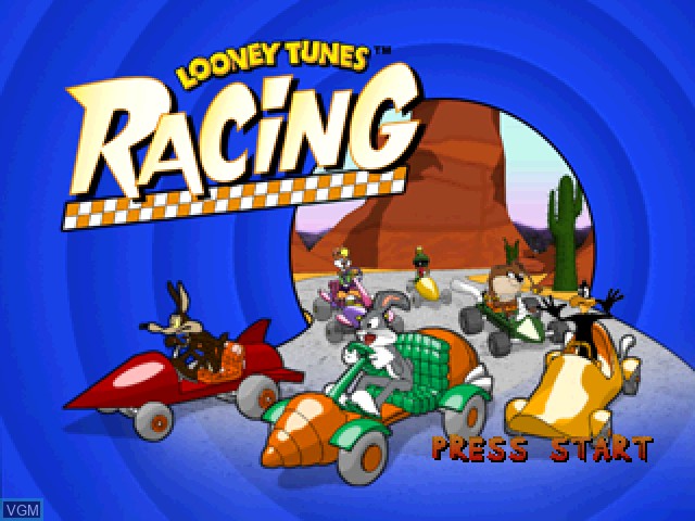 Image de l'ecran titre du jeu Looney Tunes Racing sur Sony Playstation