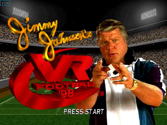 Image de l'ecran titre du jeu Jimmy Johnson's VR Football '98 sur Sony Playstation