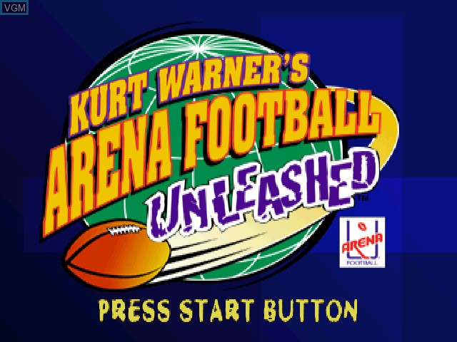 Image de l'ecran titre du jeu Kurt Warner's Arena Football Unleashed sur Sony Playstation