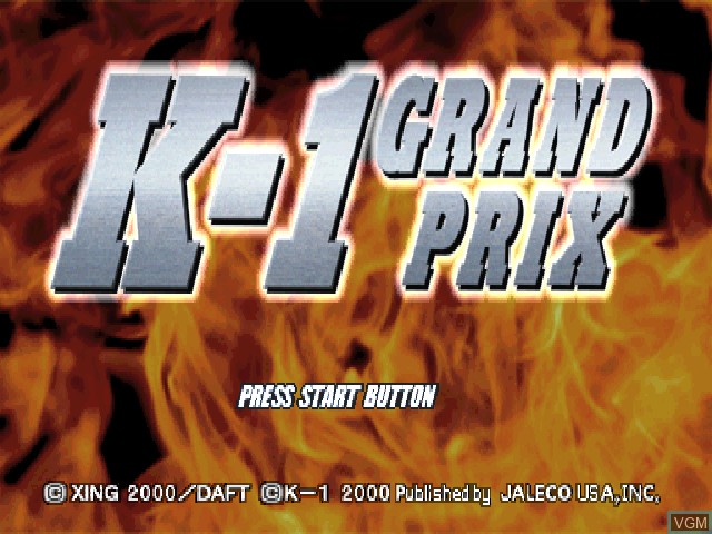 Image de l'ecran titre du jeu K-1 Grand Prix sur Sony Playstation