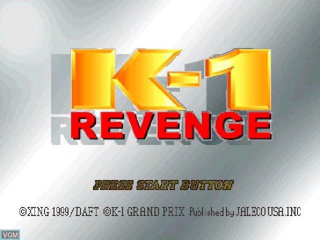 Image de l'ecran titre du jeu K-1 Revenge sur Sony Playstation
