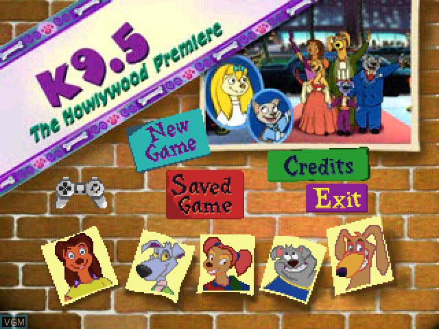 Image de l'ecran titre du jeu K9.5 5 - The Howlywood Premiere sur Sony Playstation