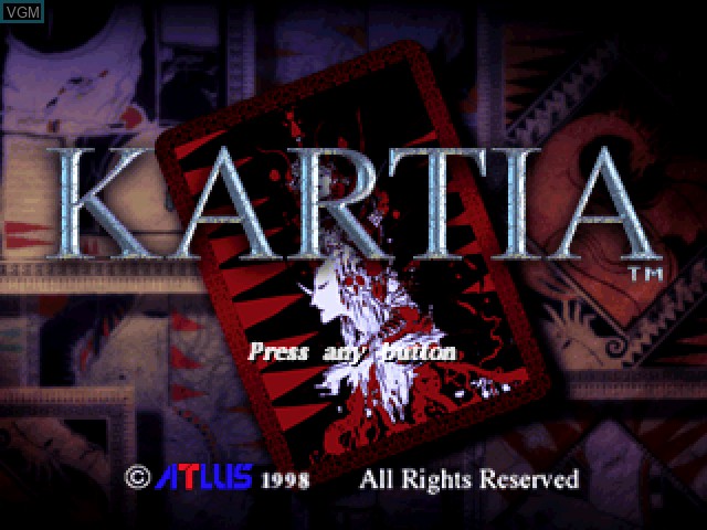 Image de l'ecran titre du jeu Kartia - The Word of Fate sur Sony Playstation