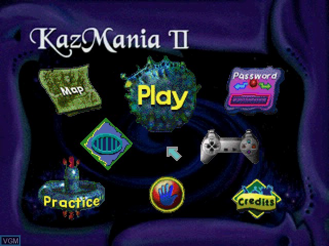 Image de l'ecran titre du jeu KazMania 2 - Chaos in KazMania sur Sony Playstation
