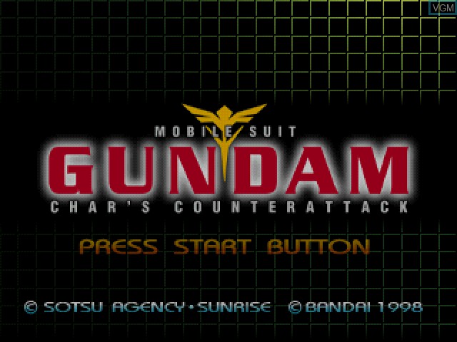 Image de l'ecran titre du jeu Kidou Senshi Gundam - Gyakushuu no Char sur Sony Playstation