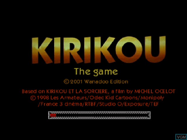 Image de l'ecran titre du jeu Kirikou sur Sony Playstation