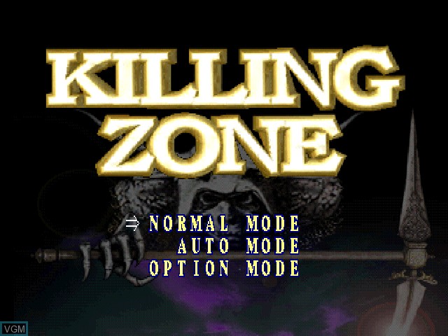 Image de l'ecran titre du jeu Killing Zone sur Sony Playstation